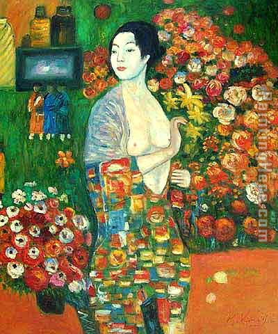 dancer painting - Gustav Klimt dancer art painting